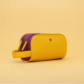 LUIS : Dopp Kit Yellow & Purple