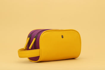 LUIS : Dopp Kit Yellow & Purple