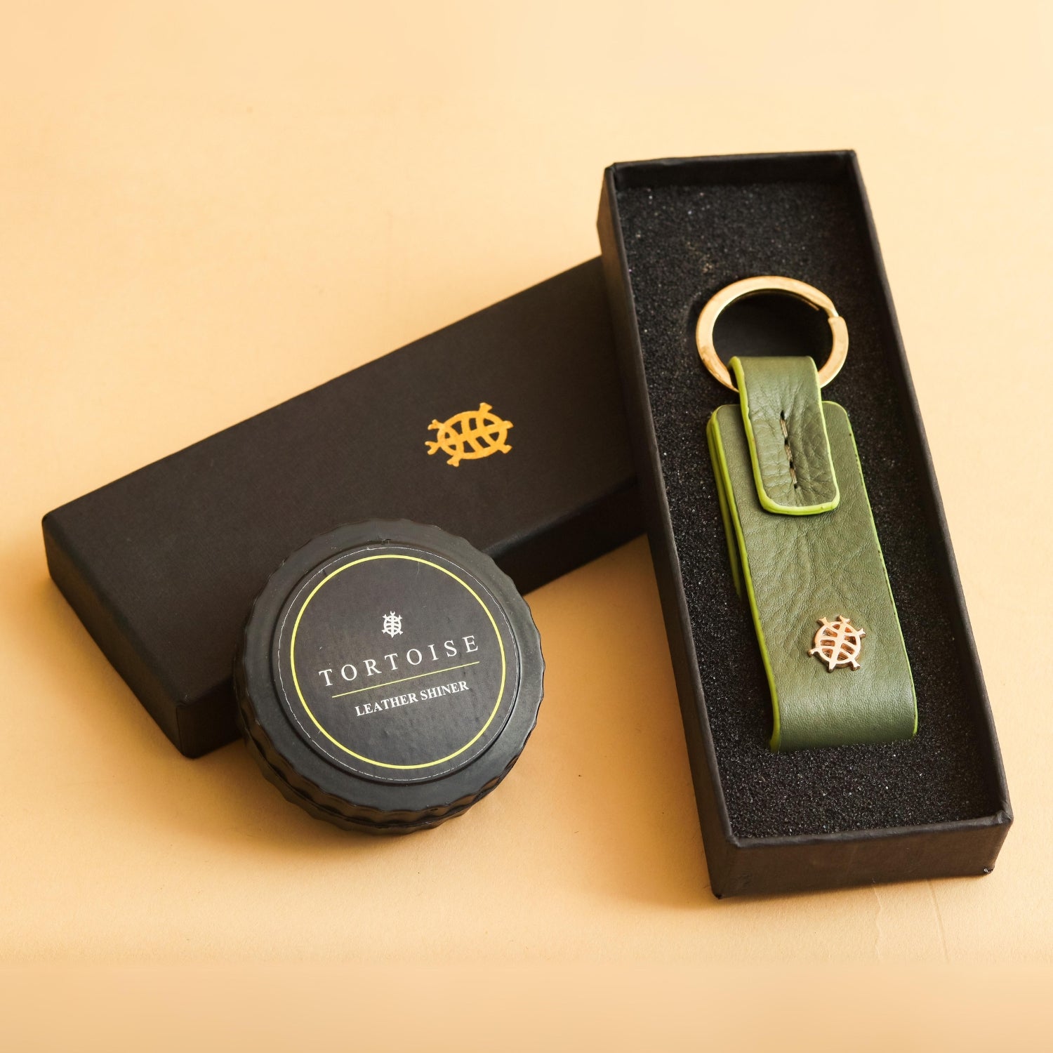 Free Gift Combo Of Leather shiner & Keychain - Tortoise  